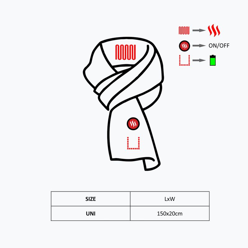 Glovii GA1B vyhrievaná šatka čierna 9
