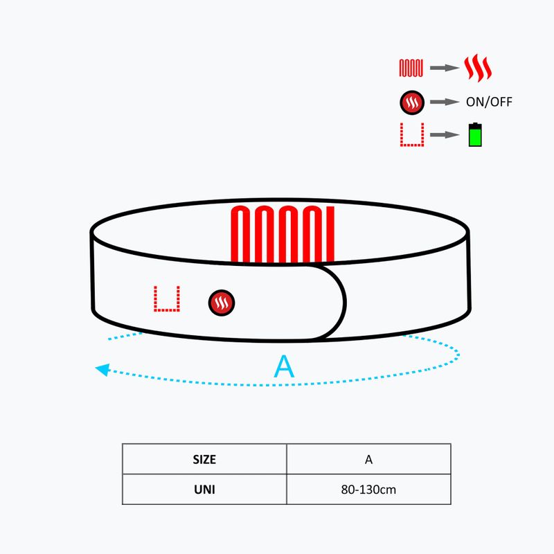 Vyhrievaný pás Glovii GB1U so vstupom USB sivý 10