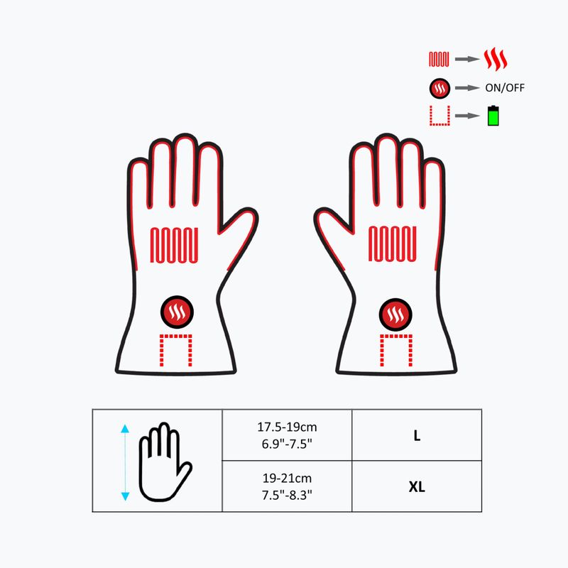 Vyhrievané rukavice Glovii GR2 čierne 10