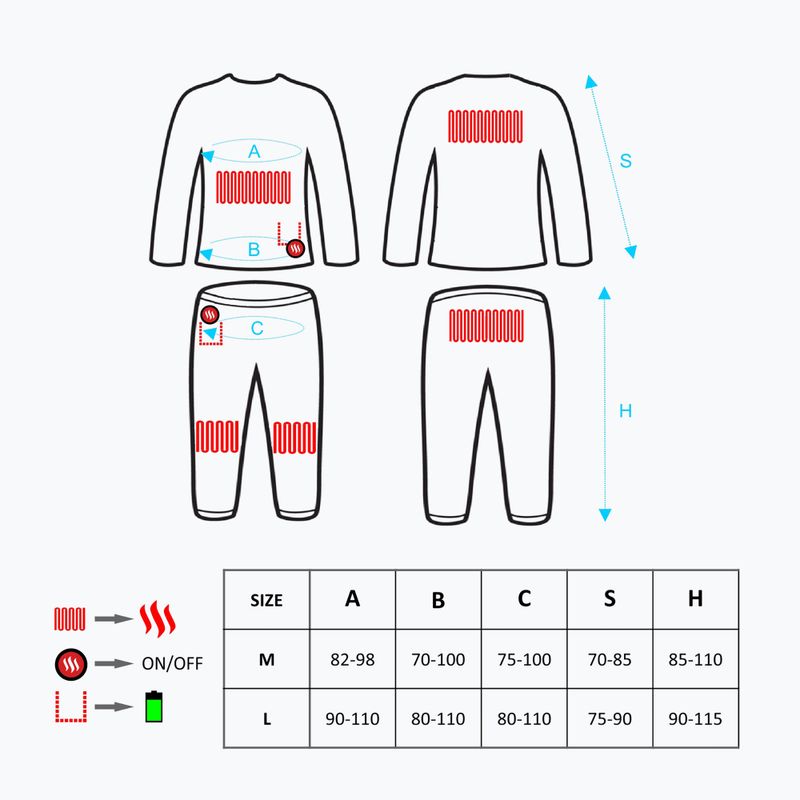Súprava termoprádla Glovii GXR oranžová 11