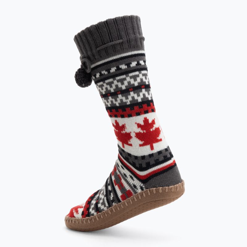 Glovii GOB biele/červené/sivé vyhrievané papuče s ponožkami 2