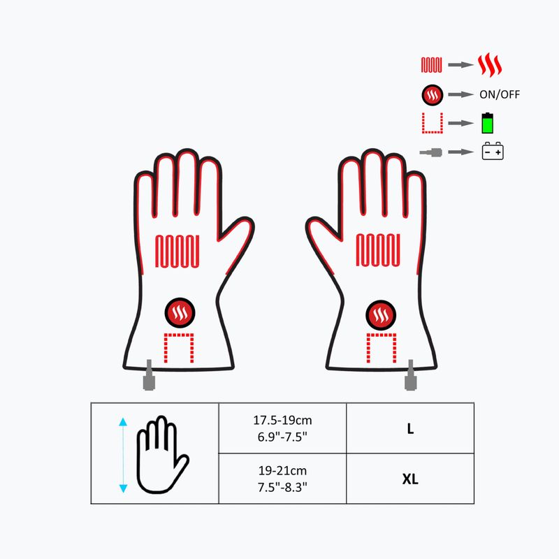 Vyhrievané rukavice Glovii GDB čierne 11