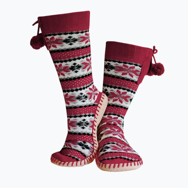 Vyhrievané papuče Glovii GQ5 biela/červená/sivá s ponožkami 3