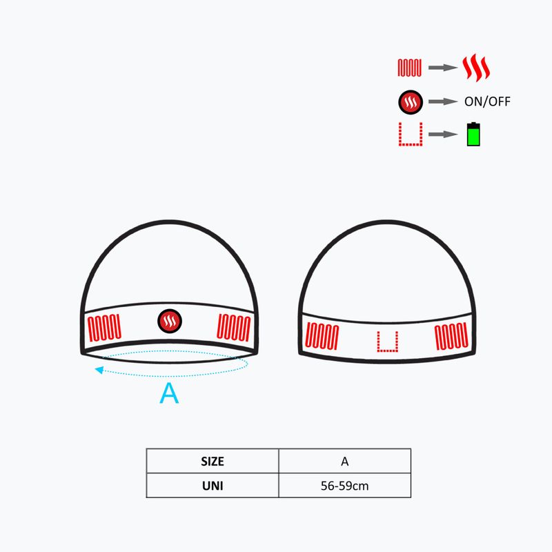 Glovii GC2B vyhrievaná čiapka čierna 7