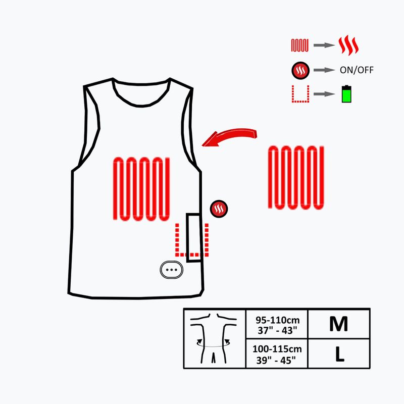 Neoprénová vesta ohrievaná Glovii GMV1 czarna 9