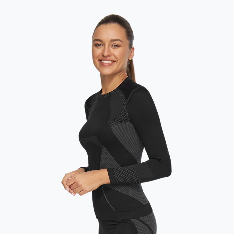 Dámska termo mikina Alpinus Active Base Layer black/grey 3