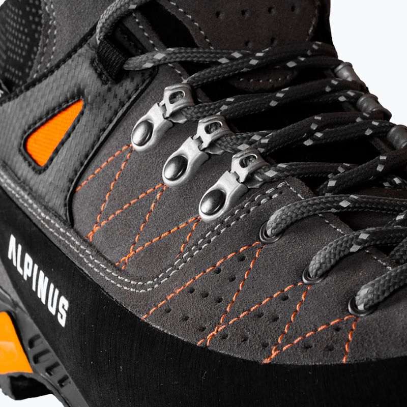 Alpinus pánske trekové topánky The Ridge Mid Pro anthracite/orange 11