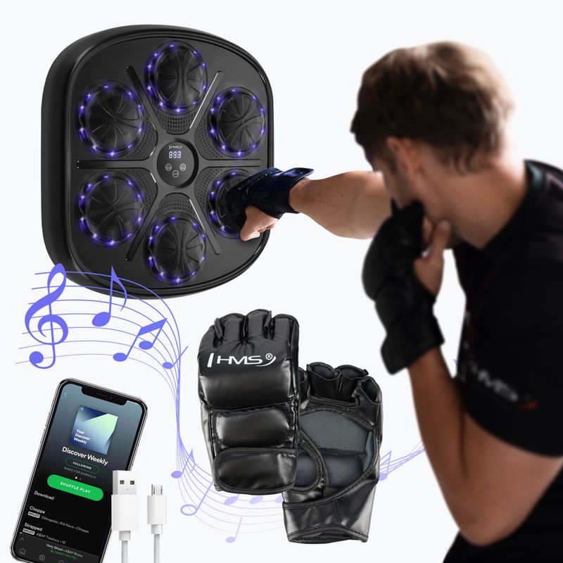 Elektronický boxérsky terč + rukavice HMS TB03 black 4