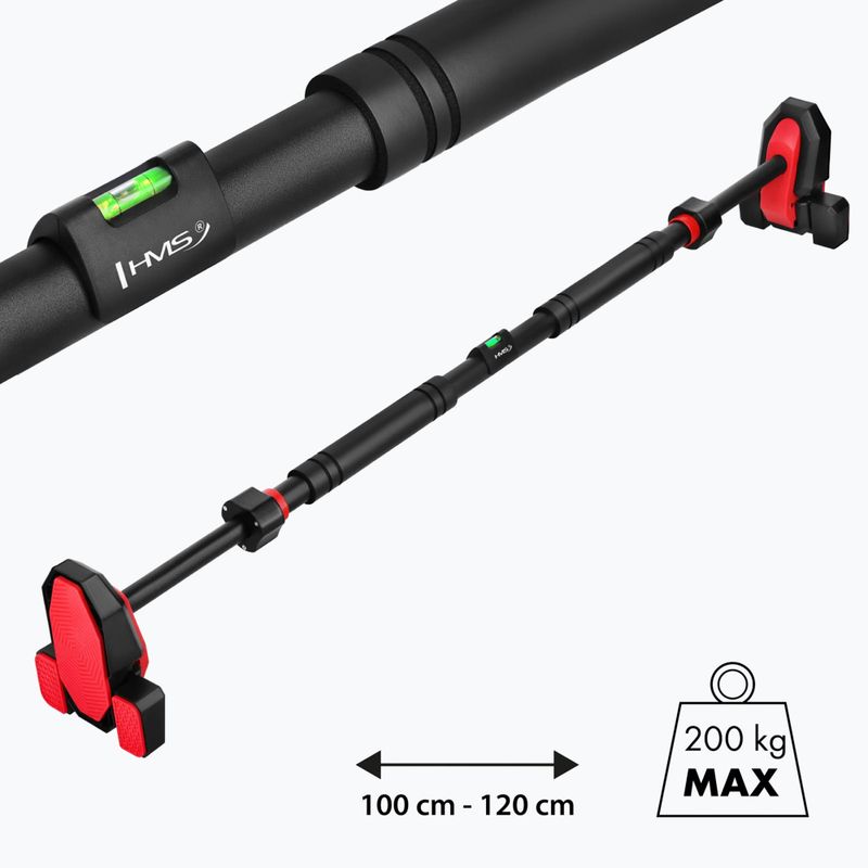 Posilňovcia hrazda HMS DD301 black/red 6