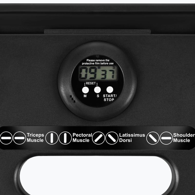 Viacúčelová doska HMS DBP02 for abdominal muscle exercises and push-ups with straps 3w1 black 6