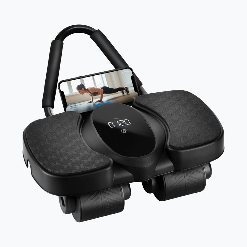 Automatické koleso na cvičenie brušných svalov s oporou a displejom HMS KA40 black 6