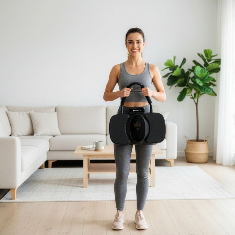 Automatické koleso na cvičenie brušných svalov s oporou a displejom HMS KA40 black 10