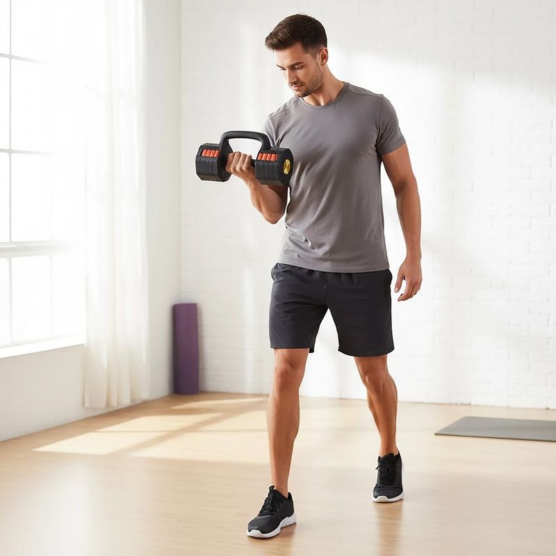 Nastaviteľná činka HMS HL05 3w1 11,34 kg kg black/red 9