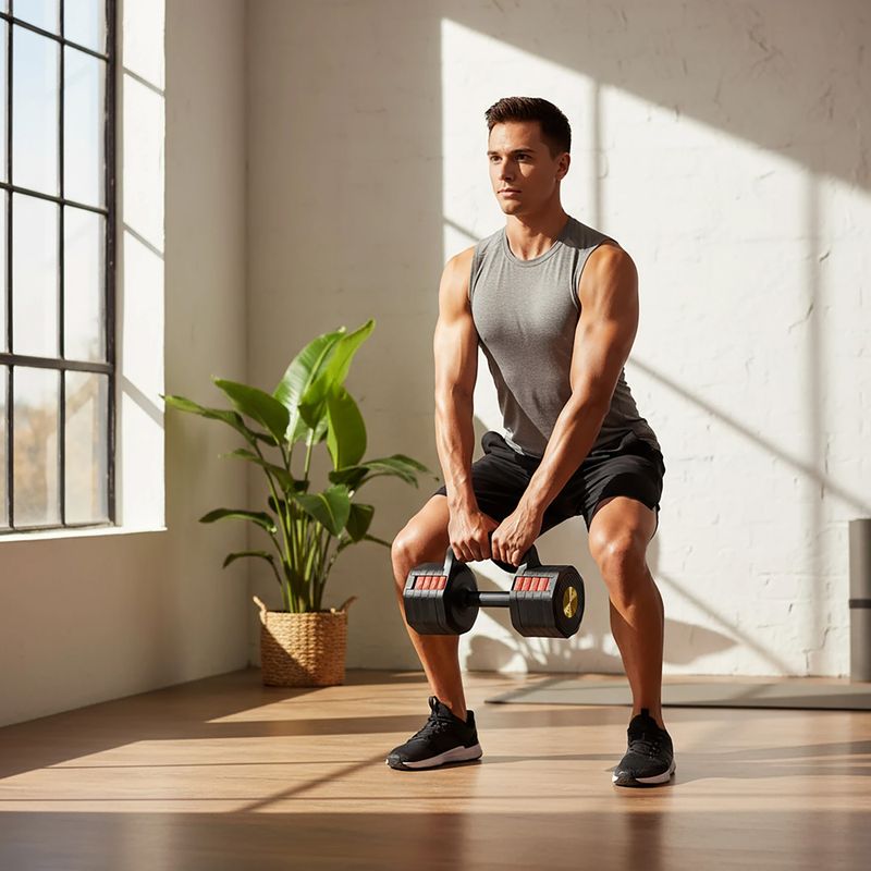 Nastaviteľná činka HMS HL05 3w1 11,34 kg kg black/red 11