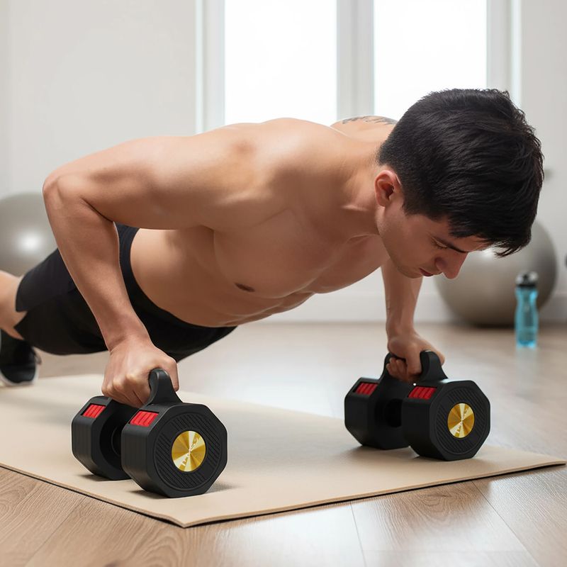 Nastaviteľná činka HMS HL05 3w1 11,34 kg kg black/red 12