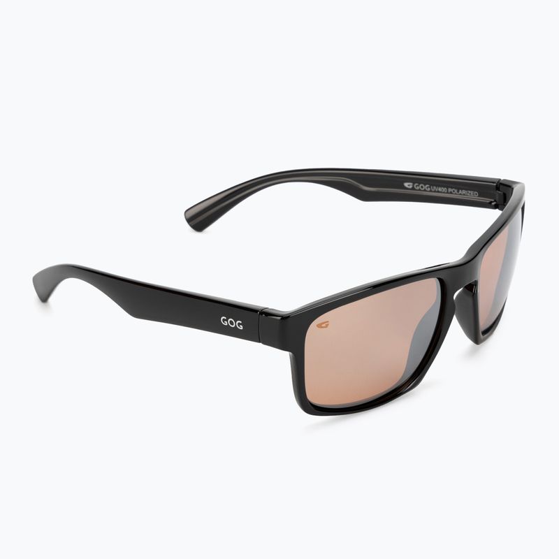 Módne slnečné okuliare GOG Logan black / silver mirror E713-1P