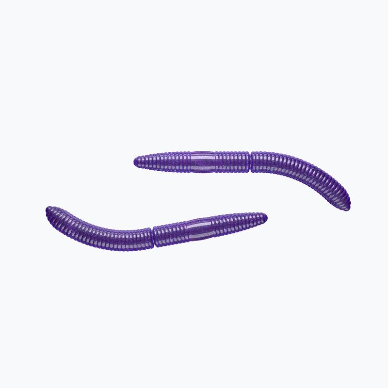 Libra Lures Fatty D'Worm Krill gumová nástraha 10 ks fialová s trblietkami FATTYDWORMK65