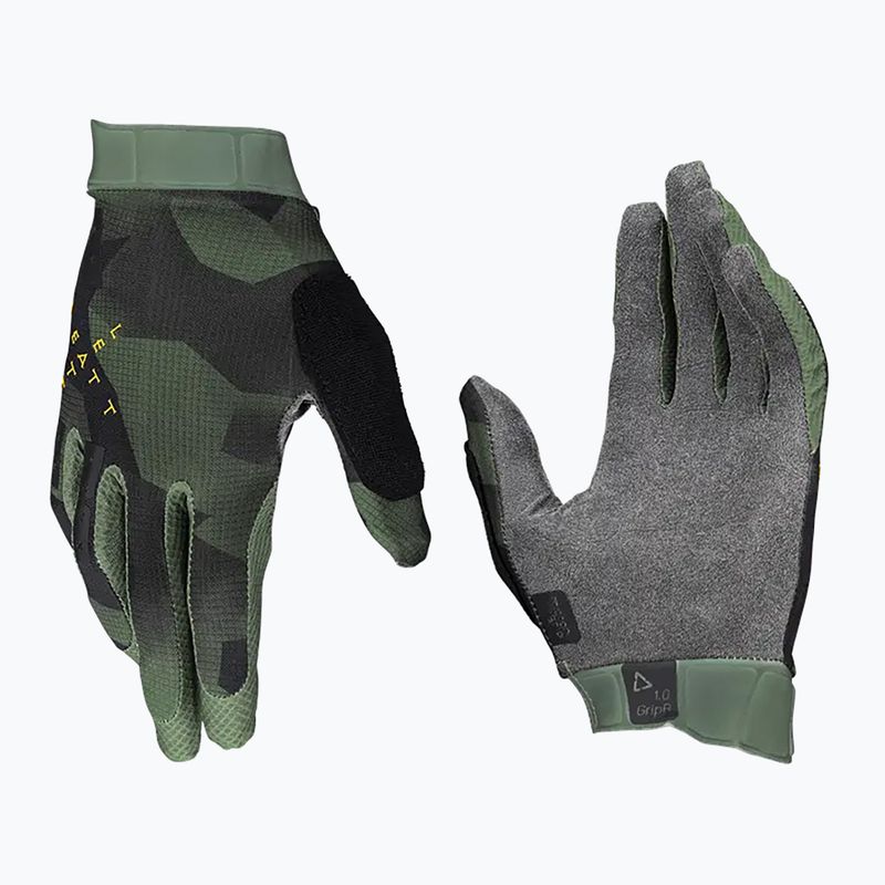 Pánske cyklistické rukavice Leatt MTB 1.0 GripR spinach