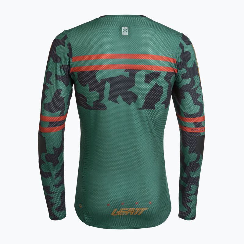 Leatt MTB Gravity 4.0 pánske cyklistické tričko s dlhým rukávom teal 2