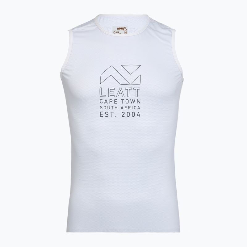 Pánsky cyklistický dres Leatt Sleeveless Base white