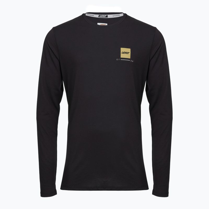 Pánsky cyklistický dres longsleeve Leatt MTB Gravity 3.0 ghost black