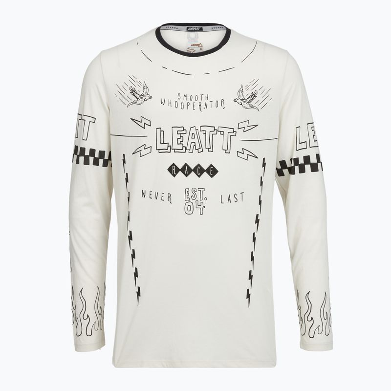 Pánsky cyklistický dres longsleeve Leatt MTB Gravity 3.0 cream white