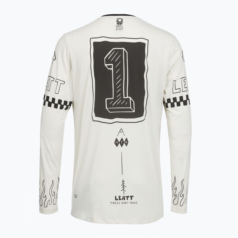 Pánsky cyklistický dres longsleeve Leatt MTB Gravity 3.0 cream white 2