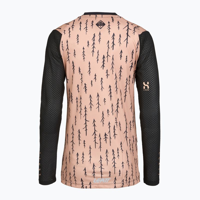 Dámsky cyklistický dres longsleeve Leatt MTB Trail 3.0 trails pink 2