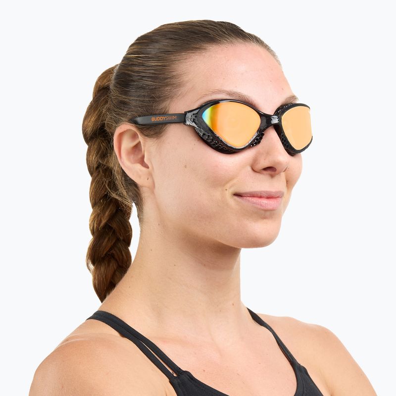 Plavecké okuliare BuddySwim OzeanX Mirror black / orange 6