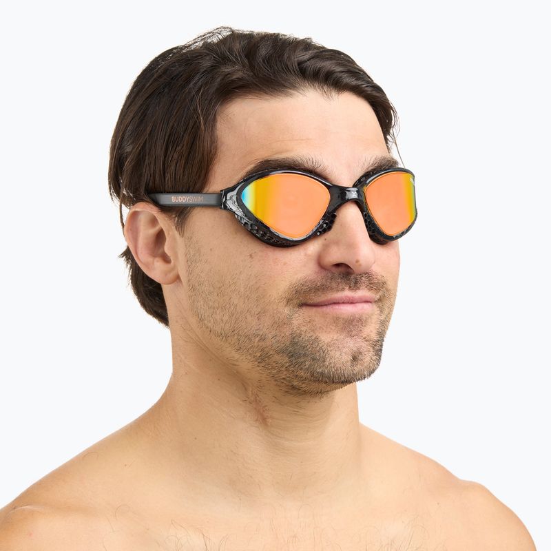 Plavecké okuliare BuddySwim OzeanX Mirror black / orange 7