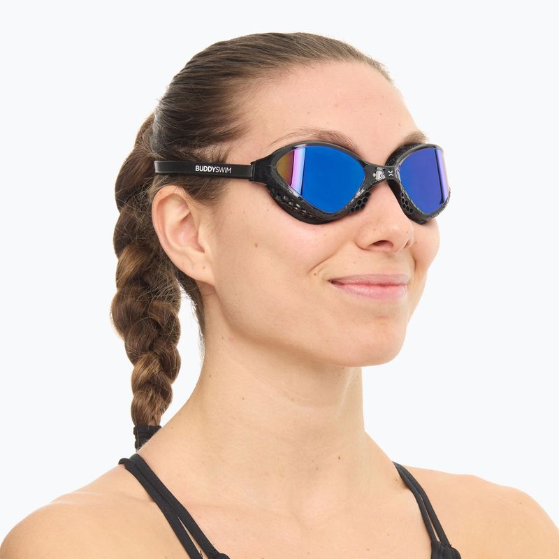 Plavecké okuliare BuddySwim OzeanX Mirror black/blue 2