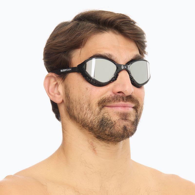 Plavecké okuliare BuddySwim OzeanX Mirror black / silver 7