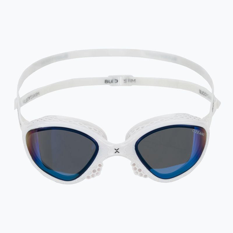Plavecké okuliare BuddySwim OzeanX Mirror white/blue 2