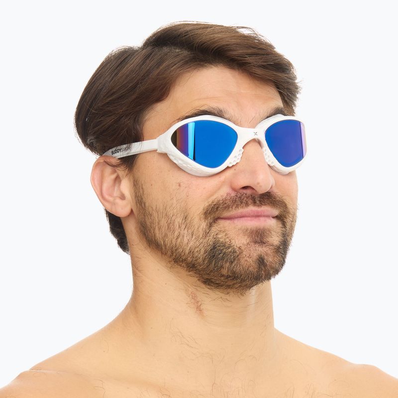 Plavecké okuliare BuddySwim OzeanX Mirror white/blue 7