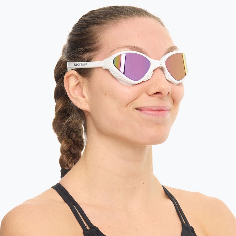 Plavecké okuliare BuddySwim OzeanX Mirror white / iridium 2