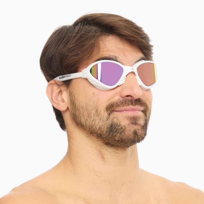 Plavecké okuliare BuddySwim OzeanX Mirror white / iridium 3
