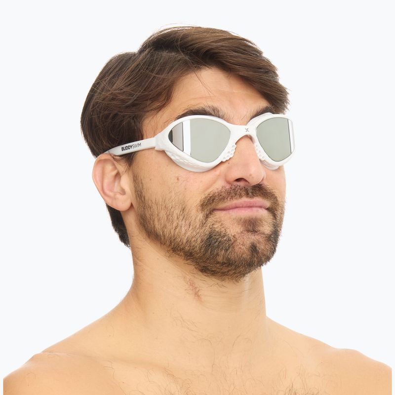 Plavecké okuliare BuddySwim OzeanX Mirror white / silver 6