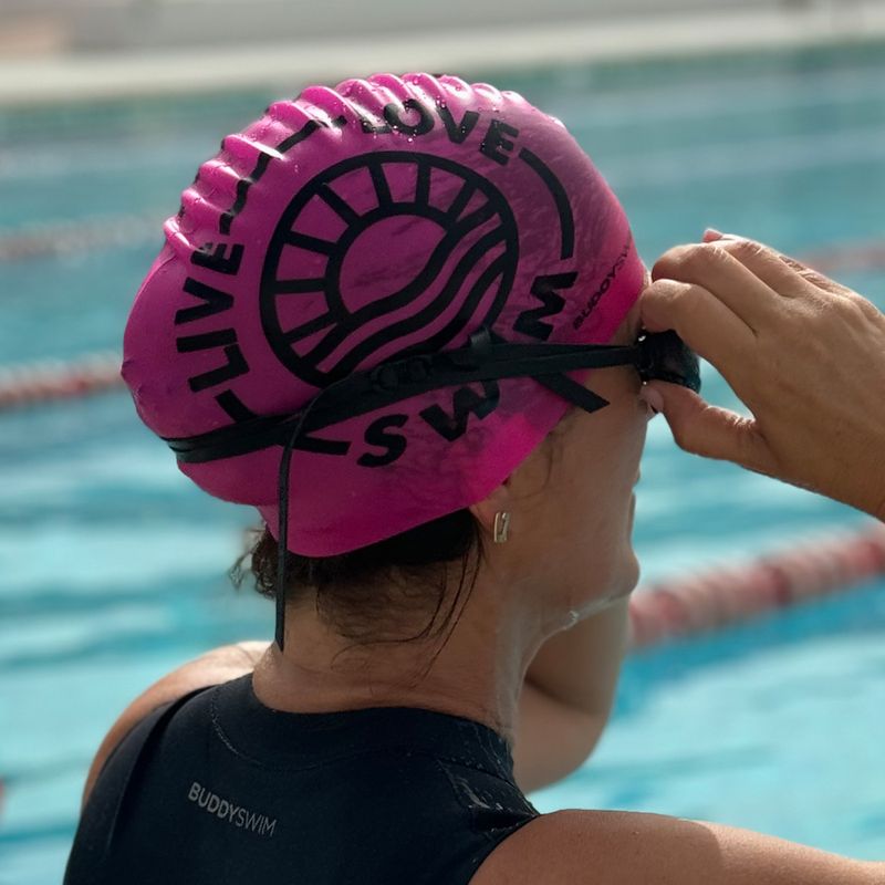 Plavecká čiapka BuddySwim LLS2 Silicone pink 2
