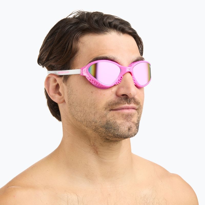 Plavecké okuliare BuddySwim OzeanX Mirror pink/white/iridium 4