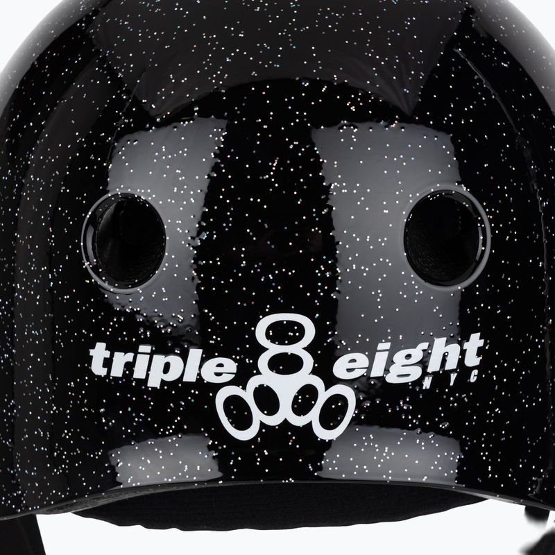 Prilba Triple Eight The Certified Sweatsaver black glitter 7