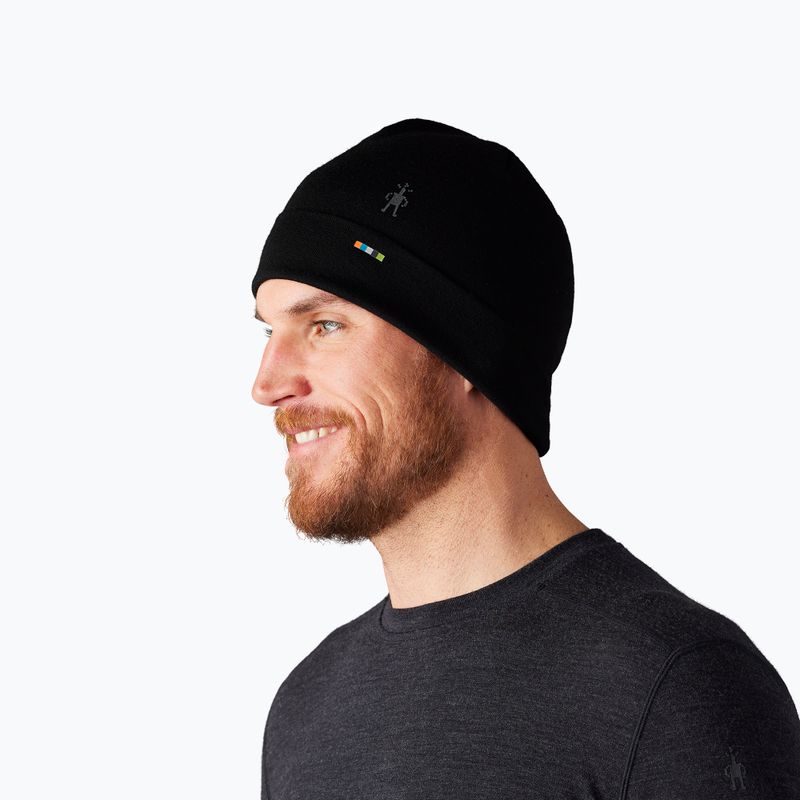 Smartwool Merino Obojstranná čiapka s manžetami čierna 7