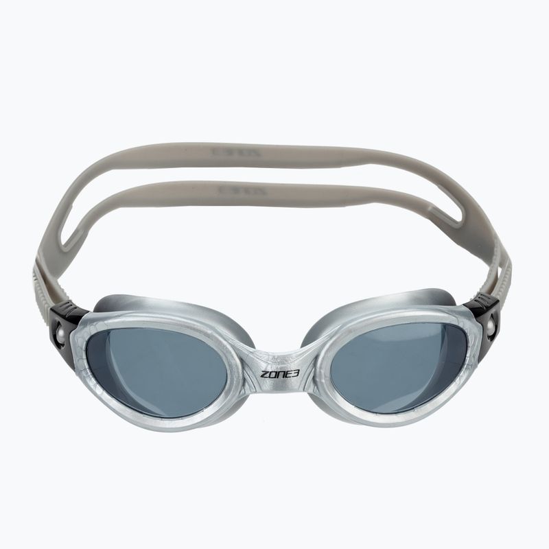 Plavecké okuliare ZONE3 Apollo Swim Silver/Black/Tinted Blue 2