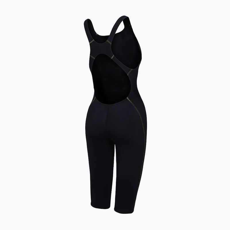 Dámske jednodielne plavky ZONE3 FINA Approved Performance Gold Kneeskin black/gold 2