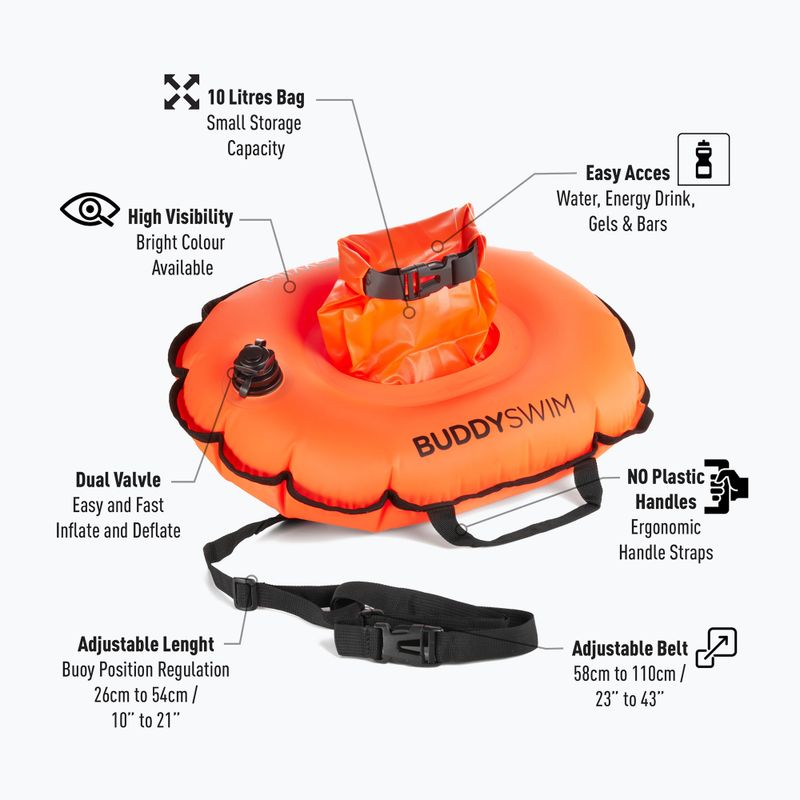 Záchranná bójka BuddySwim Hydrastation 10 l orange 2