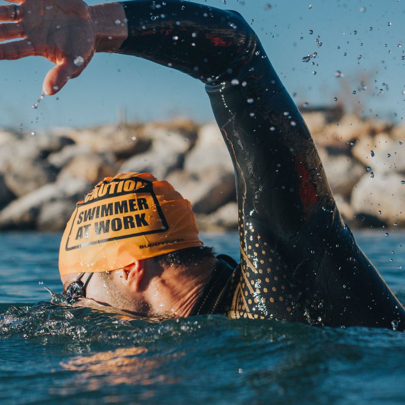 Plavecká čiapka BuddySwim CSW Silicone orange 3