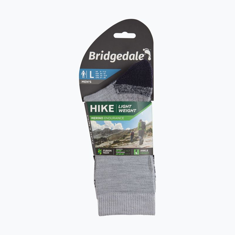 Pánske ponožky Bridgedale Lightweight Merino Performance 3/4 Crew Original silver/navy 4