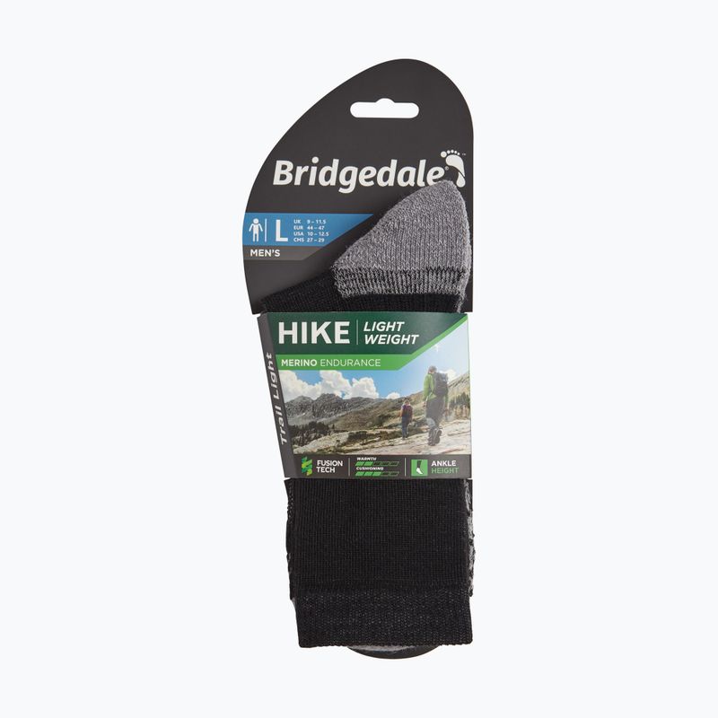 Pánske ponožky Bridgedale Lightweight Merino Performance 3/4 Crew Original black/silver 4