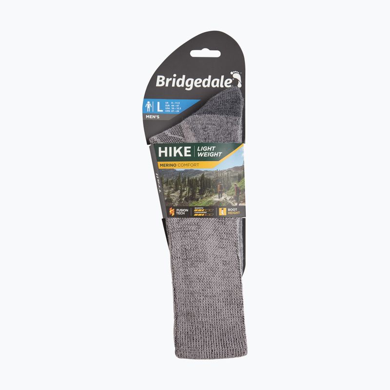 Pánske ponožky Bridgedale Lightweight Merino Comfort Boot Original grey 11