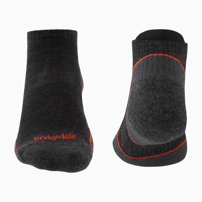 Pánske trekingové ponožky Bridgedale Hike Ultralight Merino Performance Low anthracite/orange 2