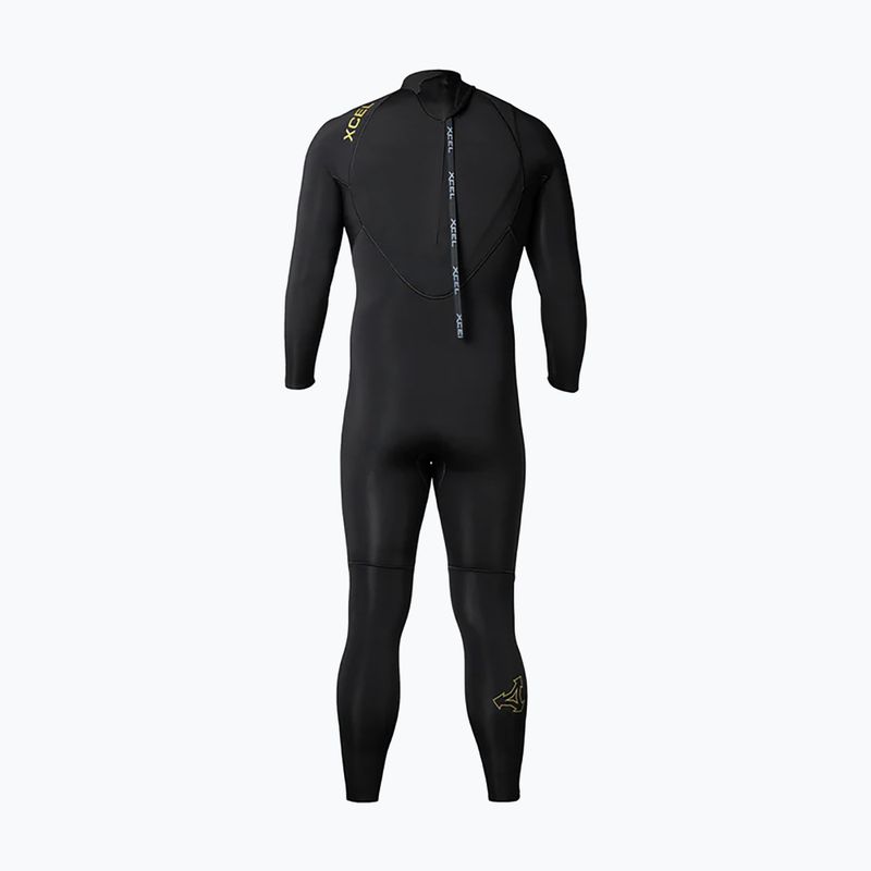 Pánsky plavecký neoprén Xcel Comp 4/3 mm Back Zip Full black 2
